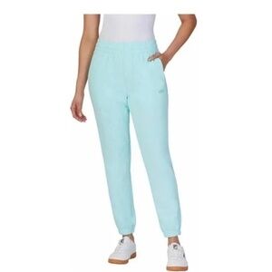 FILA Women's French Terry Drawstring Joggers, Blue Tint, Large NWT